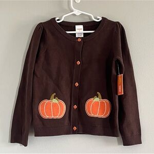 Gymboree Applique Pumpkin Cardigan Sweater